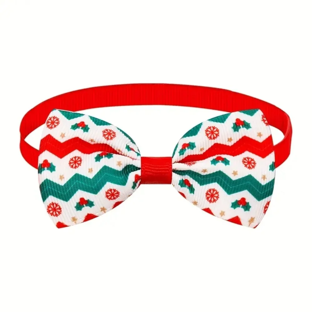 Festive Pet Bow Ties Detachable Dog Cat Small Pet Adjustable Christmas NWT